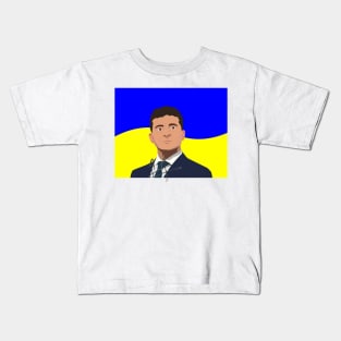 Zelensky Vladimir Volodymyr Ukraine president Kids T-Shirt